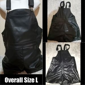 Black Leather Overall
